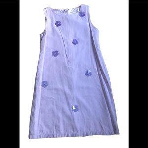 American Girl Lavender Sleeveless Dress Floral Detail Size 12 Dressy